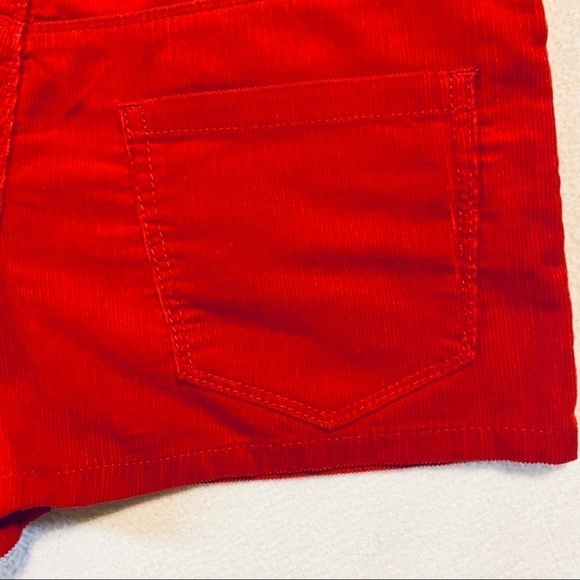 Forever 21 Red Corduroy High Rise Shorts NWT Sz 26 - Picture 12 of 14